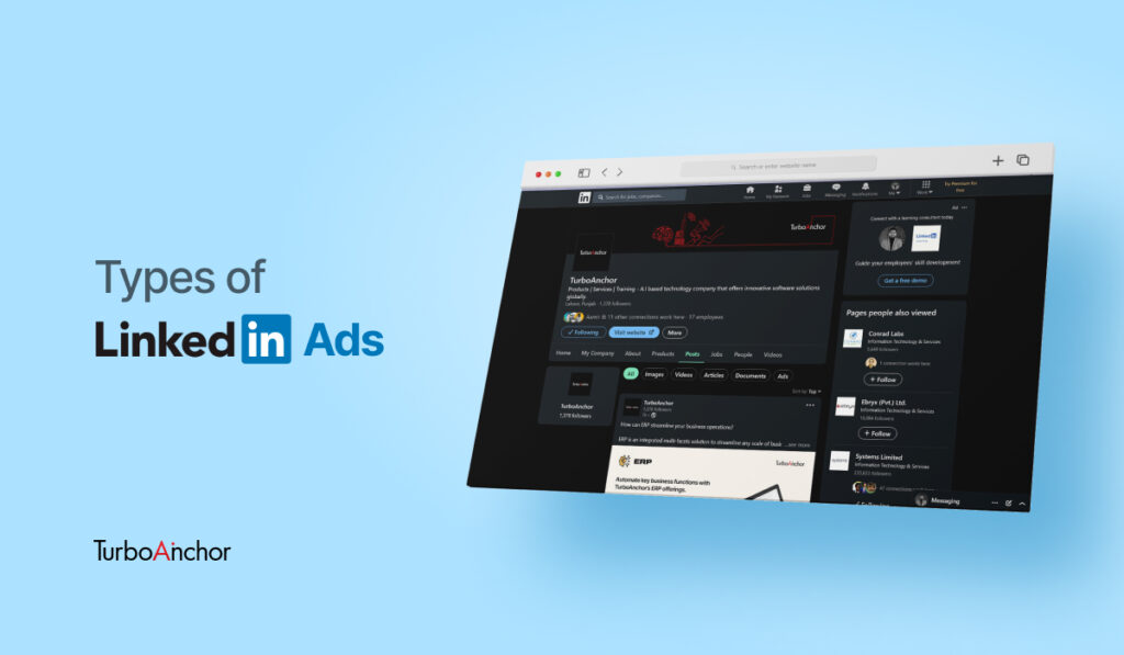 linkedin ads and it types