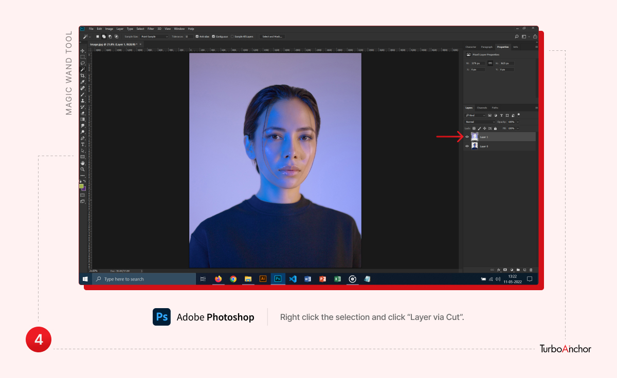 3.1.4 Adobe Photoshop: Magic Wand Tool