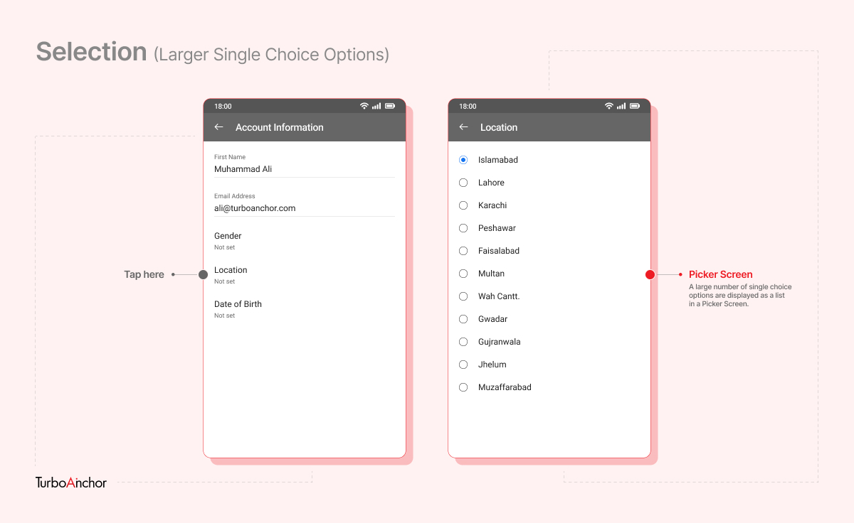 Larger Single Choice Options